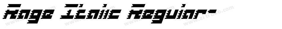 Rage Italic Regular字体转换